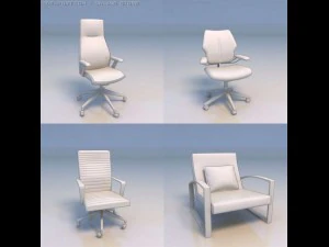 silla sof&aacute; Modelo 3D