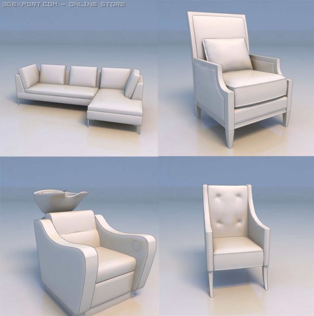 sofa couch lounge Modelo 3D .c4d .max .obj .3ds .fbx .stl .blend 