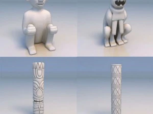 pe&ccedil;a de arte de escultura de est&aacute;tua Modelo 3D