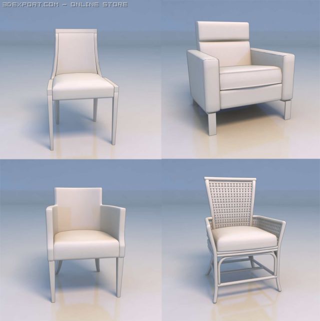 chair sofa 3Dモデル .c4d .max .obj .3ds .fbx .stl .blend 