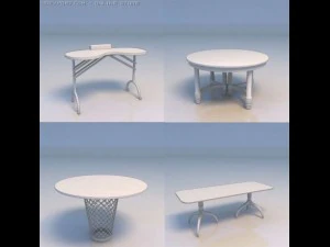 Tisch runder Tisch 3D Modell