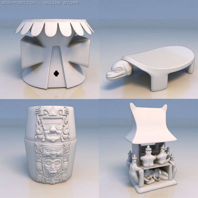 accessories art piece statue ornamental 3D Model .c4d .max .obj .3ds .fbx .stl .blend 
