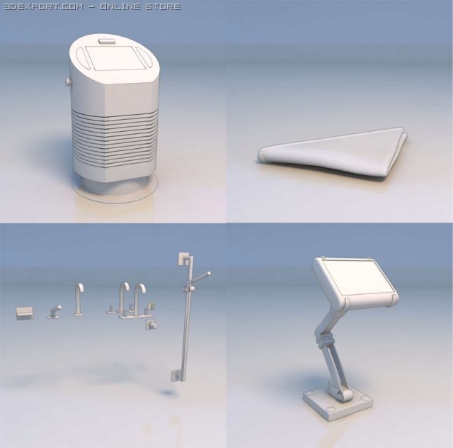 screen paper scroll faucet 3D Модель .c4d .max .obj .3ds .fbx .stl .blend 