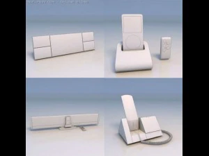 t&ecirc;te de lit lecteur de musique t&eacute;l&eacute;phone Modèle 3D