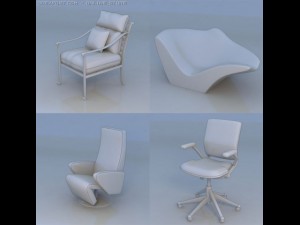 sofa chair couch Modelo 3D