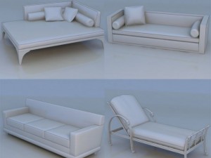 sofa massage bed Model 3D
