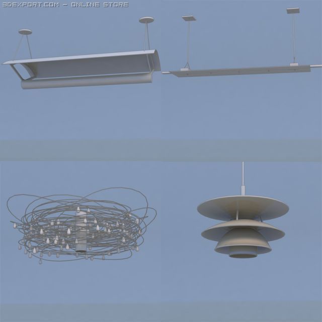 pendant light lamp Modelo 3D .c4d .max .obj .3ds .fbx .stl .blend 