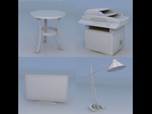 table tv floor lamp scanner Model 3D