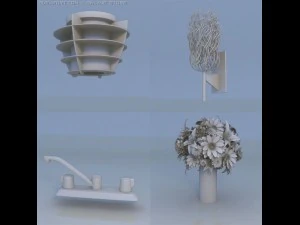 lekki kwiat z kranu Model 3D