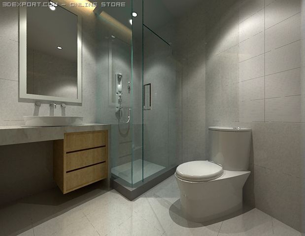 bathroom 0005 3D Model .c4d .max .obj .3ds .fbx .stl .blend 