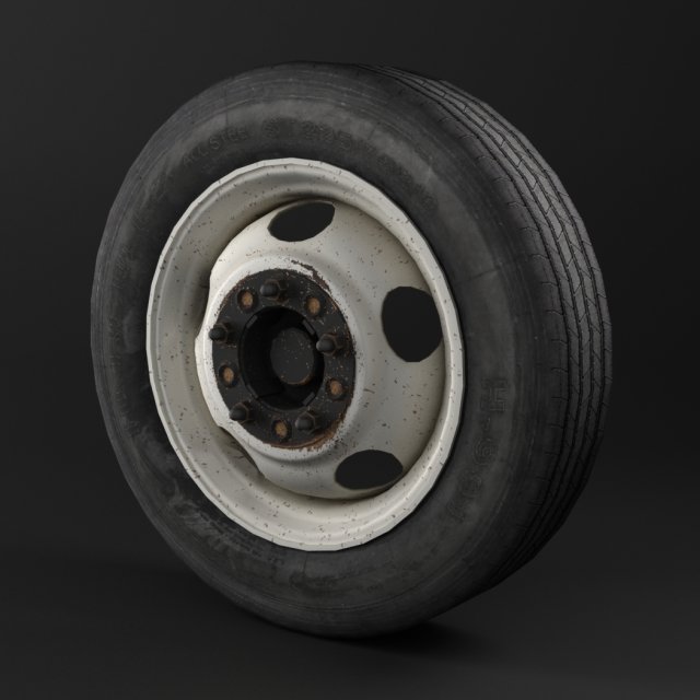 truck wheels Modelo 3D .c4d .max .obj .3ds .fbx .stl .blend 