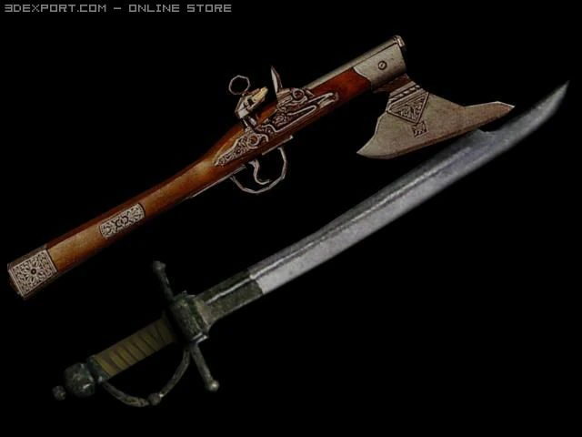 models of arms 16 centuries 3D Model .c4d .max .obj .3ds .fbx .stl .blend 