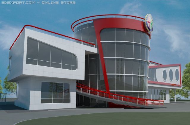 auto alfa romeo 3D Model .c4d .max .obj .3ds .fbx .stl .blend 