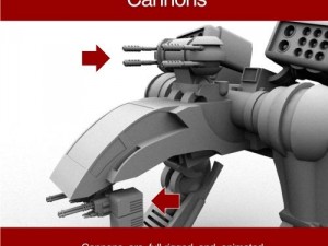 battle robot Modello 3D
