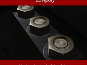 lowpoly nut model 3D Model