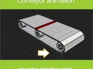 анімація конвеєрної стрічки 3D Модель