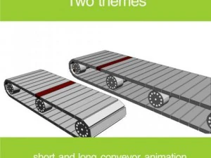 анімація конвеєрної стрічки 3D Модель