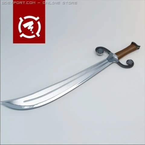 modello di spada Modello 3D .c4d .max .obj .3ds .fbx .stl .blend 