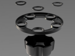 chevrolet rally wheel center hub cap 5x127 3D 프린트 모델