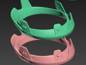 Mazda 5 fog lamp bezel cover trims spare part 3D printable model Modello 3D
