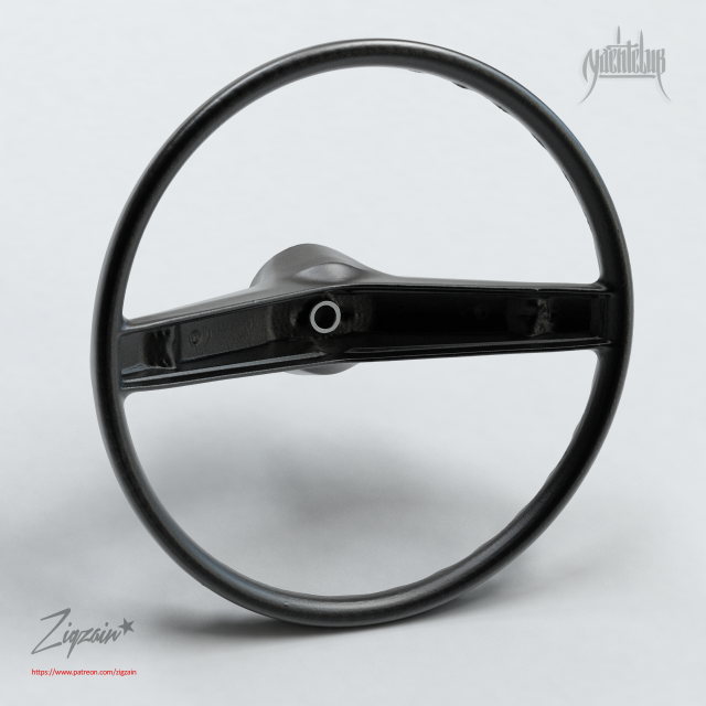 GAZ-24 Volga steering wheel 3d Scan Model 3D .c4d .max .obj .3ds .fbx .stl .blend 