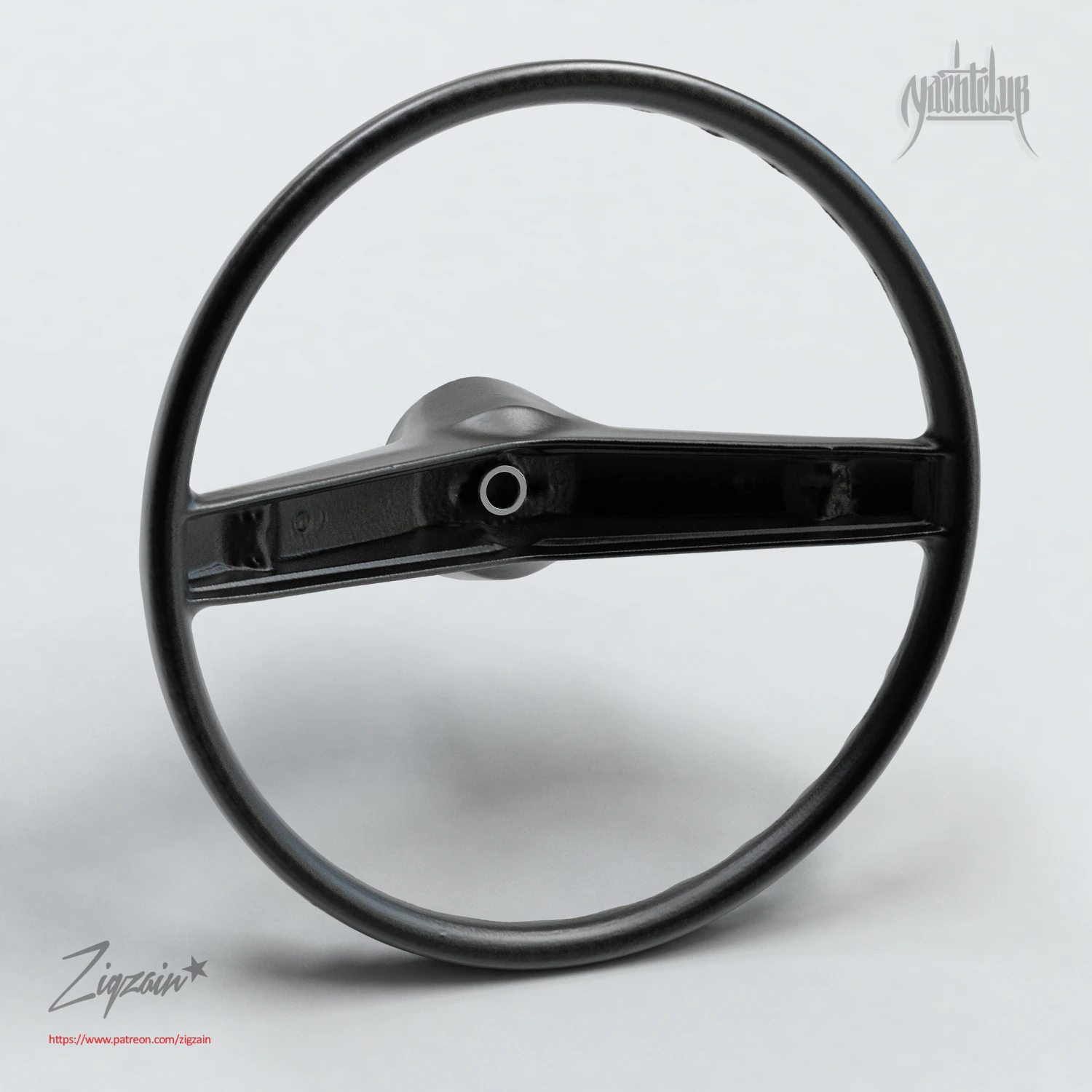 GAZ-24 Volga steering wheel 3d Scan 3D Model .c4d .max .obj .3ds .fbx .stl .blend 