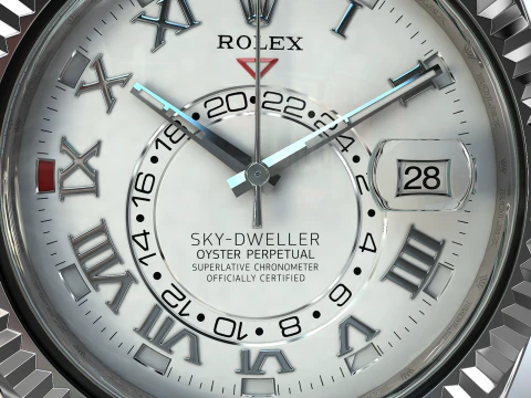 Rulex Oyster Perpetual Sky-Dweller 3D Model