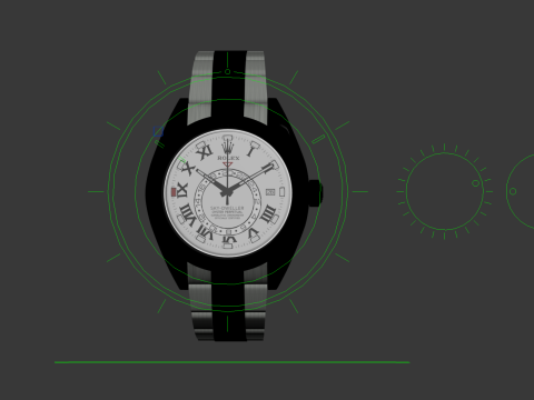 Rulex Oyster Perpetual Sky-Dweller Model 3D