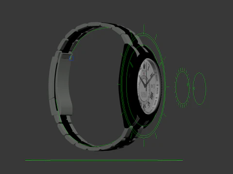Rulex Oyster Perpetual Sky-Dweller 3D Model