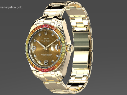 Rulex Oyster Perpetual Pearlmaster 39 sapphire 3D Модель