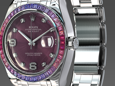Rulex Oyster Perpetual Pearlmaster 39 sapphire 3D Модель