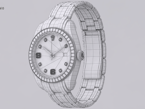 Rulex Oyster Perpetual Pearlmaster 39 sapphire 3D Модель