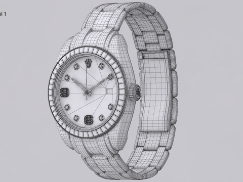 Rulex Oyster Perpetual Pearlmaster 39 sapphire 3D Модель