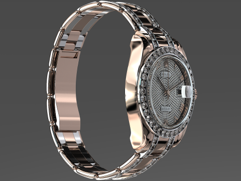 Rulex Oyster Perpetual Pearlmaster 39 diamonds 3D 模型