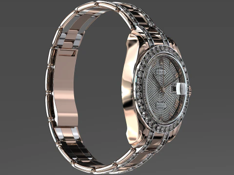 Rulex Oyster Perpetual Pearlmaster 39 diamonds 3D Model