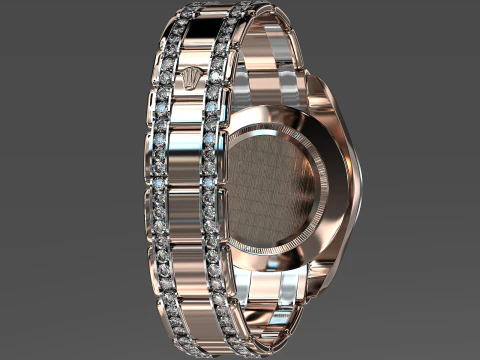 Rulex Oyster Perpetual Pearlmaster 39 diamonds 3D Model