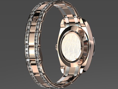 Rulex Oyster Perpetual Pearlmaster 39 diamonds 3D 模型