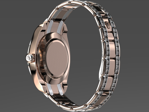 Rulex Oyster Perpetual Pearlmaster 39 diamonds 3D 模型