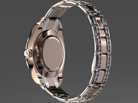 Rulex Oyster Perpetual Pearlmaster 39 diamonds 3D Model
