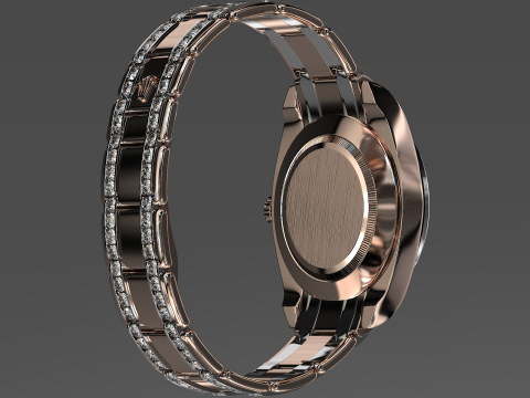Rulex Oyster Perpetual Pearlmaster 39 diamonds 3D 模型