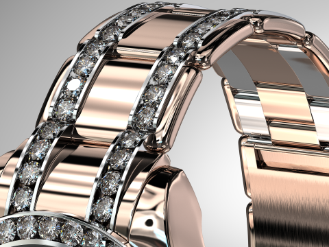 Rulex Oyster Perpetual Pearlmaster 39 diamonds 3D 模型