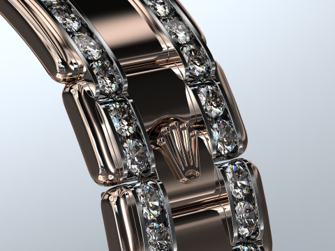 Rulex Oyster Perpetual Pearlmaster 39 diamonds 3D 模型