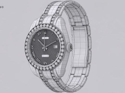 Rulex Oyster Perpetual Pearlmaster 39 diamonds 3D 模型