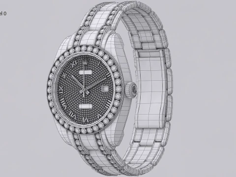Rulex Oyster Perpetual Pearlmaster 39 diamonds 3D Model