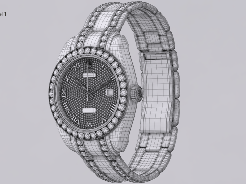 Rulex Oyster Perpetual Pearlmaster 39 diamonds 3D 模型