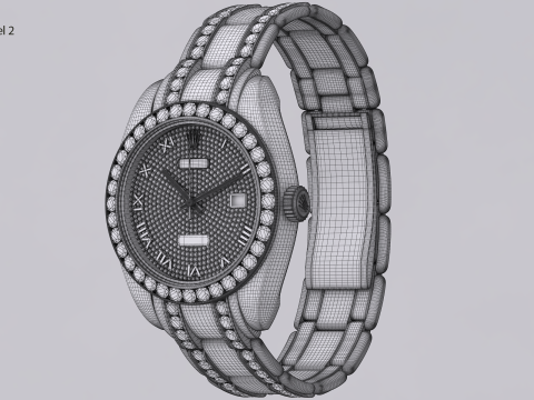 Rulex Oyster Perpetual Pearlmaster 39 diamonds 3D 模型