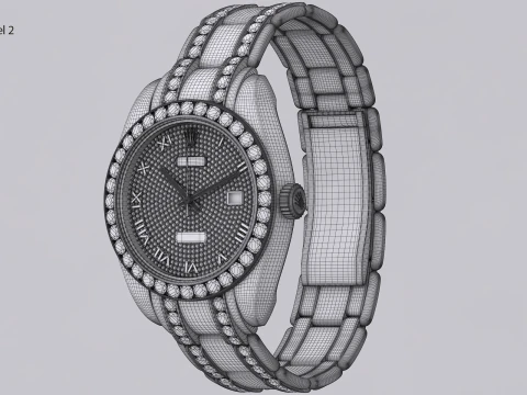 Rulex Oyster Perpetual Pearlmaster 39 diamonds 3D Model