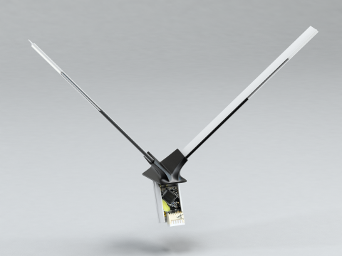 Frsky Two Antenna receiver mount 3D Printable Modello di stampa 3D