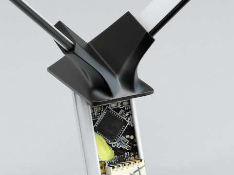 Frsky Two Antenna receiver mount 3D Printable Modelo de Impressão 3D