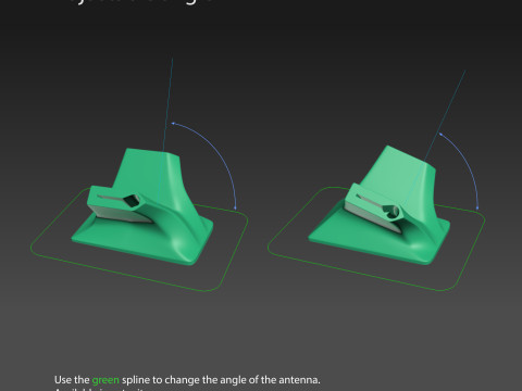 Frsky Two Antenna receiver mount 3D Printable Modelo de Impressão 3D